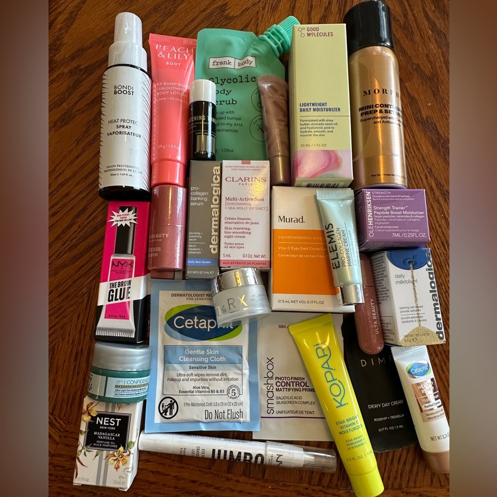 25 piece ULTA beauty samples Dermalogica NYX Kopari